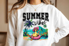 Summer vibes Silly Goose PNG sublimation |Beach &amp; Summer PNG Product Image 2