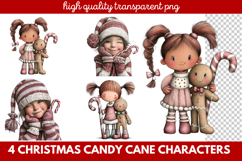 Christmas Candy Cane Characters Clipart Product Image 1