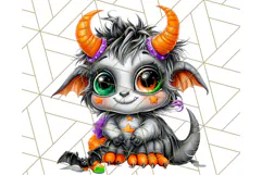 Spooky Cute Monster PNG Clipart, Adorable Halloween Monsters Product Image 5