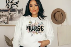 Nurse Flowers Png | Nurse Sublimation | Digital Download Product Image 4