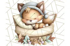 Woodland Nursery Baby Animals Clipart, Cute Animals Png Product Image 5