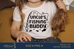 Uncle's Fishing Buddy Onesie,My Uncle Baby Bodysuit T-Shirt Product Image 5