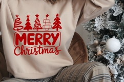 Merry Christmas SVG | Holiday Trees SVG PNG DXF Product Image 5