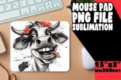 Colorful Bovine Mouse Mat Sublimation PNG Product Image 1
