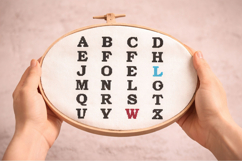 Cross stitch alphabet pattern digital file, embroidery temp Product Image 5