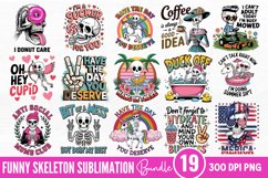 Funny Skeleton Sublimation Bundle PNG Product Image 1