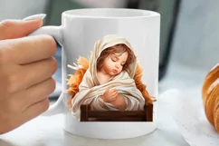 Christmas Baby Jesus Watercolor Clipart, Christmas Baby Jesu Product Image 5
