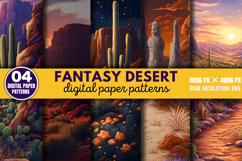 Fantasy Desert Background Digital Paper Bundle PNG Product Image 6