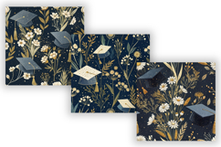 Graduation Wildflowers Seamless Pattern, Congratulations Product Image 5