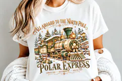 Polar Express Christmas Train Sublimation, Funny Christmas Product Image 5