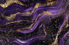 Purple Gold Glitter Swirl Background for Luxury Craft Design Product Image 1