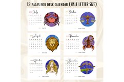 2024 Printable Zodiac Calendar Set Horoscope Themed Monthly Product Image 4