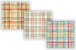 Wavy Hand Drawn Plaid Digital Paper, Seamless Watercolor Product Image 5