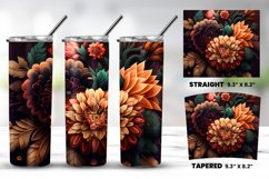 Colorful Flowers Tumbler Wrap Bundle PNG Product Image 5