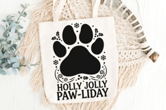 Holly Jolly Pawliday Svg, Dog Christmas Svg, Dog Paw Svg. Product Image 6
