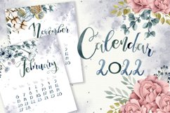 Calendar pages 2022 / 2023 watercolor clipart for planner Product Image 1