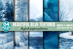 Beautiful Blue Textured Backgrounds Graphics PNG Product Image 1