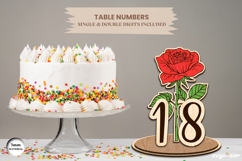 Flowers Table Numbers Bundle | Glowforge | SVG Product Image 5