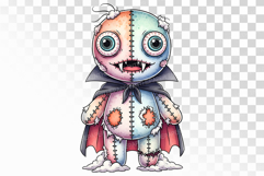 Vampire Doll Stitched Cape Halloween Voodoo PNG Product Image 1