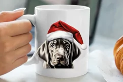 Christmas Peeking Dogs Clipart, Christmas PNG Product Image 5
