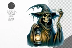 Halloween clipart, Skeleton clipart, Death clipart Product Image 1