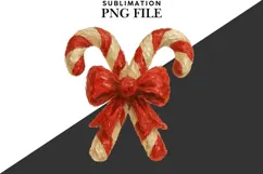 Oil painted Candy canes png design for T-shirts Product Image 2