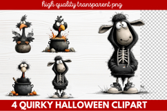 Quirky Halloween Clipart | Cute Spooky Character PNG Illustr Product Image 1