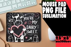 Whimsical Mouse Pad Ideas for Gifts, Cute Cow Product Image 1