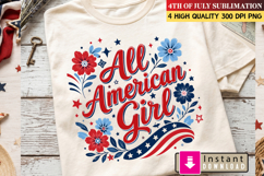 All American Girl, Patriotic PNG, USA PNG, America PNG Product Image 3