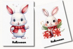 Bunny Christmas Watercolor 47 Cliparts Ai Generated Art Product Image 5