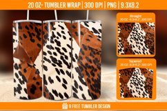 Cowhide Tumbler Wrap Designs, Sublimation Wrap Product Image 1