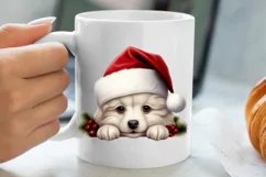 Christmas Peeking Dogs Clipart, Christmas PNG Product Image 5