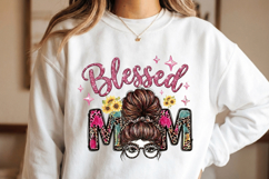 Blessed mom PNG sublimation | Mother's Day PNG T-Shirt Product Image 2