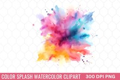 Color Splash Watercolor Clipart Product Image 1