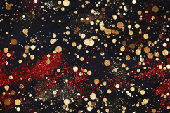 Black Gold Red Glitter Splatter Confetti Bokeh Background Product Image 1