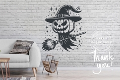 Halloween Pumpkin Witch Silhouette Illustration Product Image 5