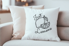 Just Lemons SVG | Lemon Illustration Word Art | Citrus Quote Product Image 5