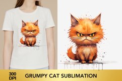 Sarcastic Dark Orange Grumpy Cat, Grumpy Cat sublimation Product Image 1