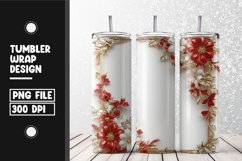 3d flower frame Tumbler Wrap | Sublimation | 20 oz Skinny Product Image 1
