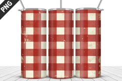 Red Plaid Tumbler Design | Valentine&#039;s Day Tumbler Wrap Product Image 2