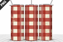 Red Plaid Tumbler Design | Valentine's Day Tumbler Wrap Product Image 2