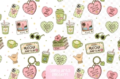 Retro Matcha Surf Club Seamless Paper - Cute Coastal Pattern Product Image 4