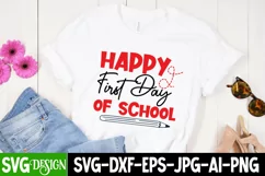 Happy First Day Of School SVG Cut File,Teacher SVG Design Product Image 1