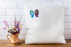 Sun and Moon Bow Machine Embroidery Product Image 5
