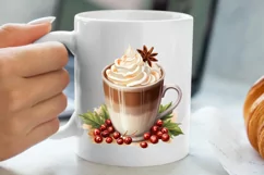Christmas Drink Clipart Sublimation, Christmas PNG Product Image 5