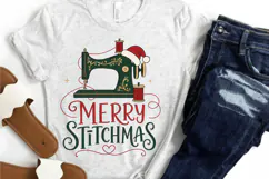 Sewing Christmas PNG, Merry Stitchmas PNG, Vintage Sewing Product Image 4