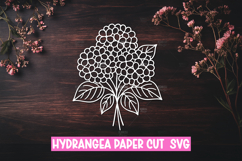 6 Elegant Hydrangea Paper Cut SVG Design Product Image 6