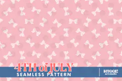 American 4th of July Patriotic Coquette Bow Seamless Pattern Product Image 1
