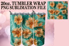 Flower Power Sublimation Tumbler Wrap Design Blooms 20oz Product Image 1