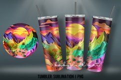 3D Autumn Tumbler Sublimation Design PNG | 3D Papercat Product Image 2